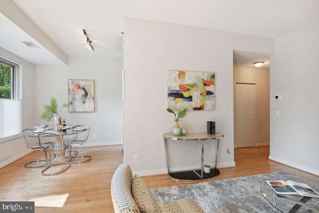 interior space featuring wood-type flooring