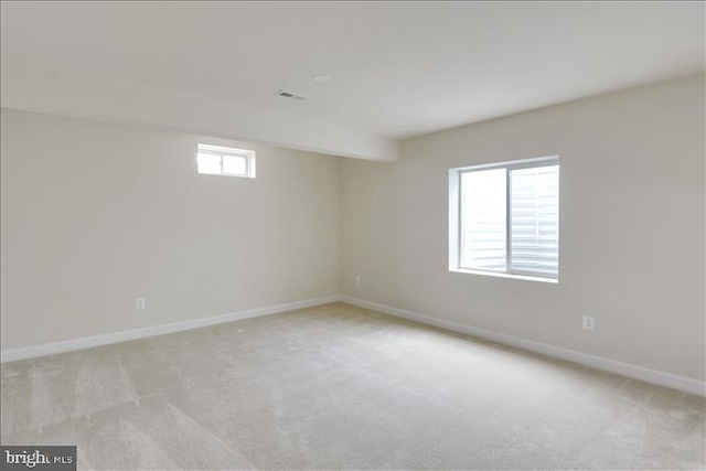 view of carpeted spare room