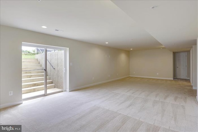 view of carpeted empty room