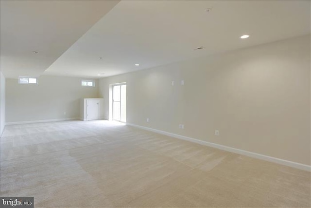 empty room with light carpet