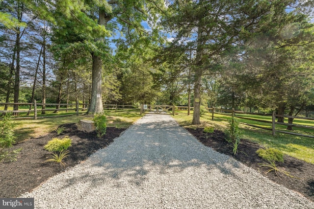 view of property's community with a rural view