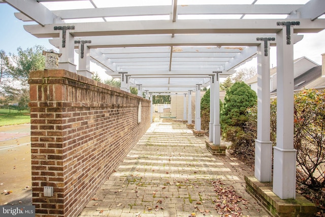 view of patio / terrace with a pergola