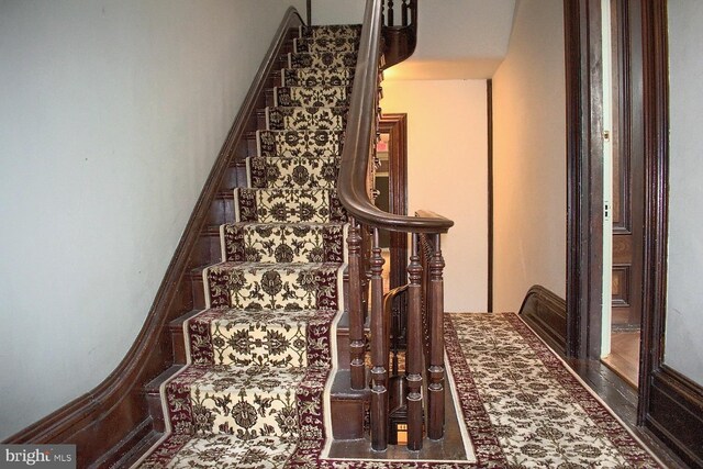 view of stairway