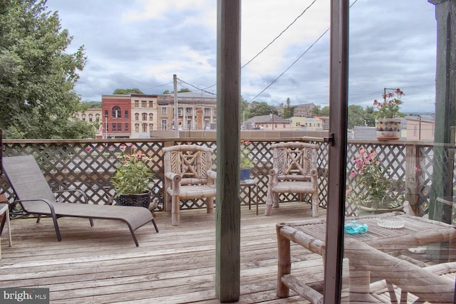 view of wooden terrace