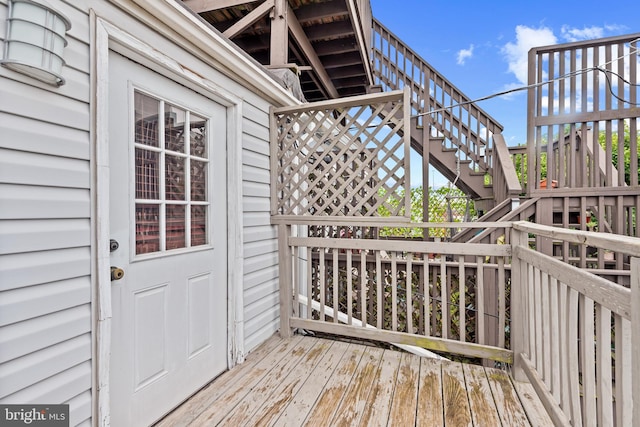 view of wooden deck