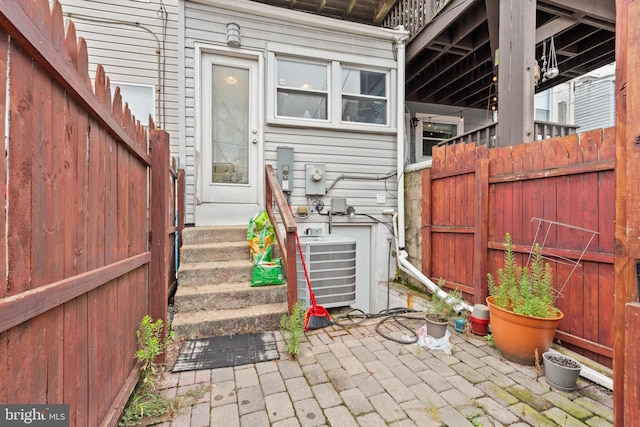 view of patio with cooling unit