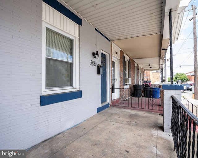 view of patio featuring covered porch