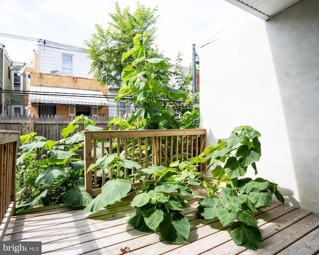 wooden balcony featuring a wooden deck