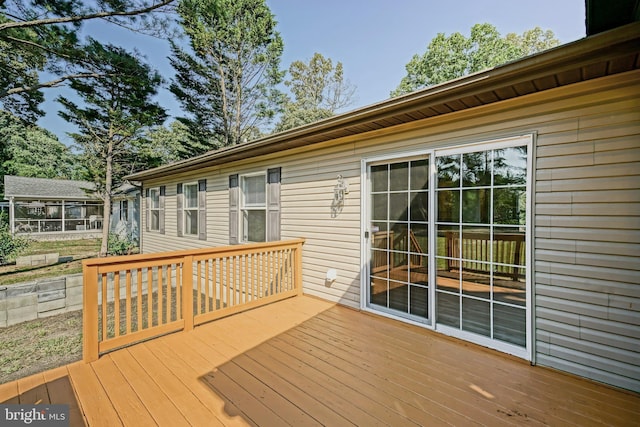 view of wooden deck