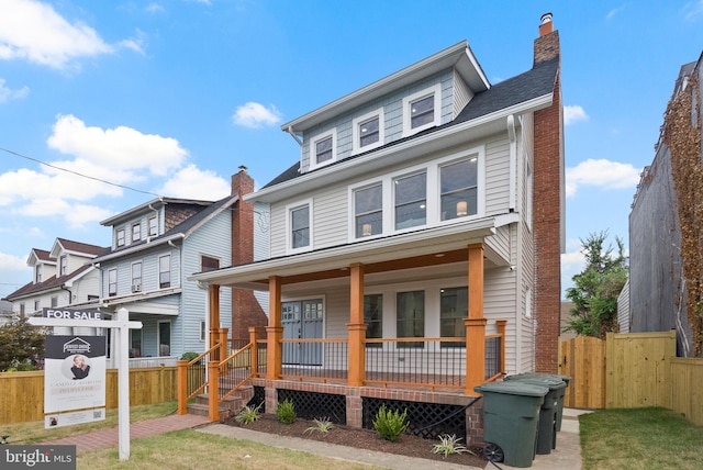 view of front of house with a porch