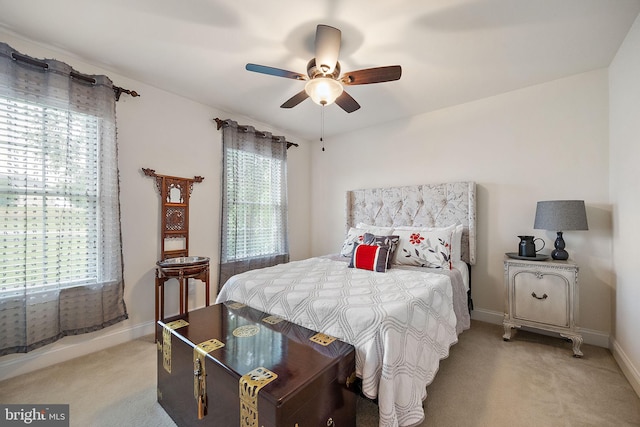 345 Austin Dr, Oxford, PA 19363 - bedroom featuring baseboards, a ceiling fan, and light colored carpet