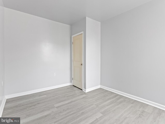 empty room featuring light hardwood / wood-style floors