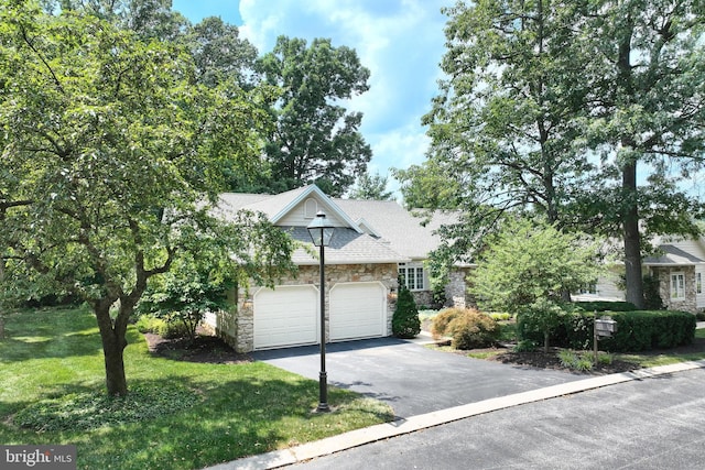 view of front of home with a front yard