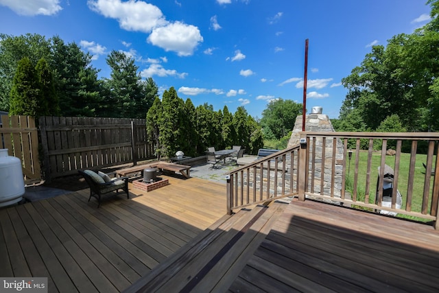 deck with a patio area