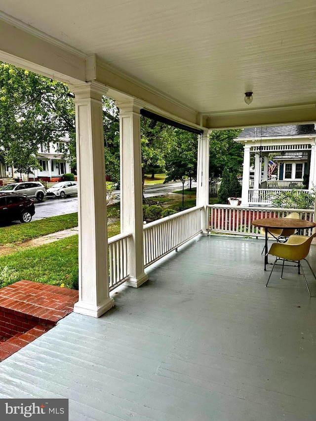 view of patio / terrace featuring covered porch