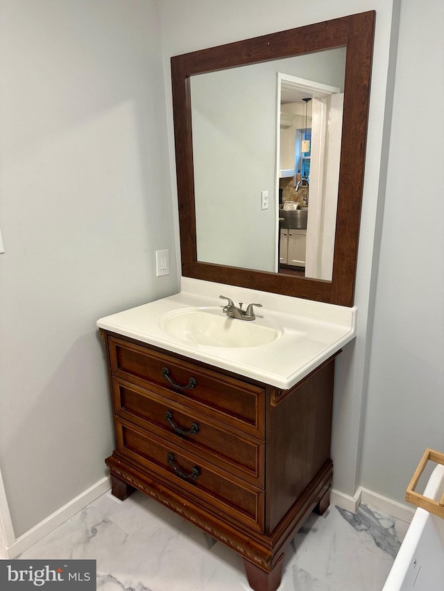 bathroom featuring vanity