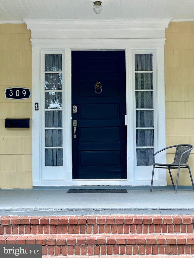 view of doorway to property