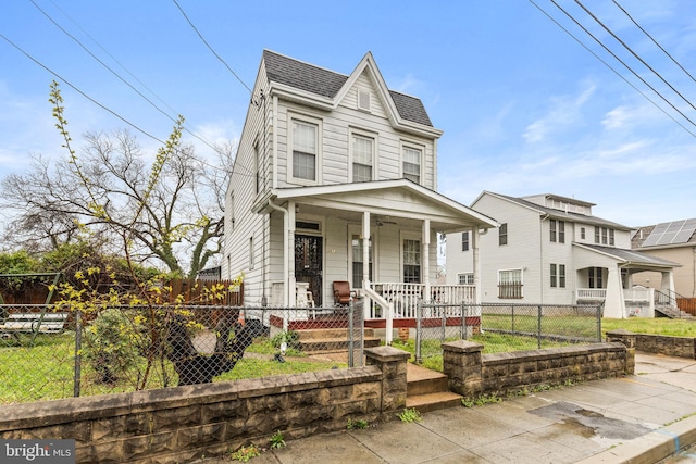 view of front of house with a porch