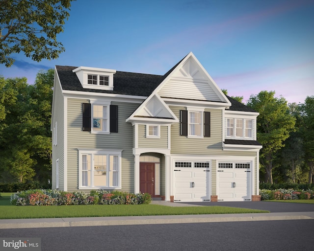 view of front of home featuring a garage