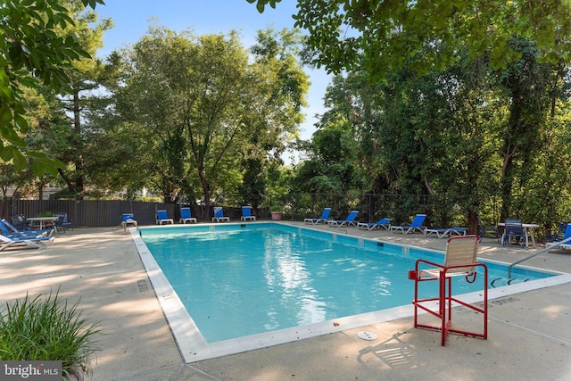 view of pool featuring a patio area