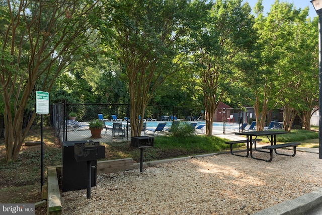 view of property's community featuring a swimming pool