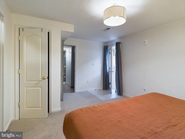 view of carpeted bedroom