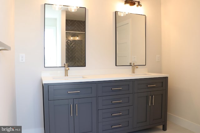 bathroom with vanity