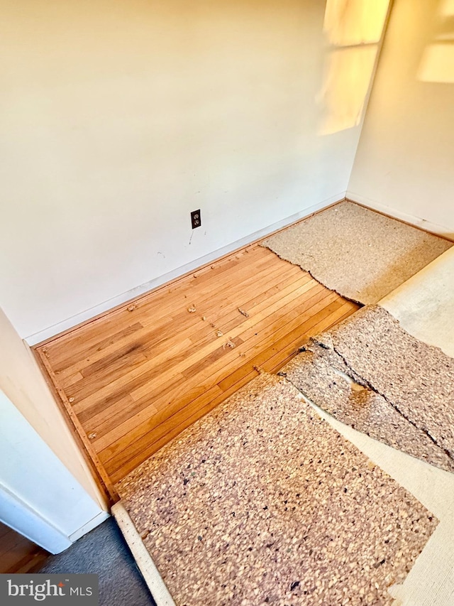 interior details featuring baseboards and wood finished floors