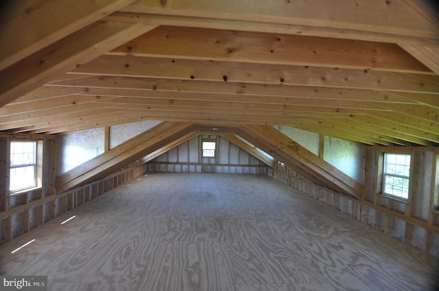 view of attic