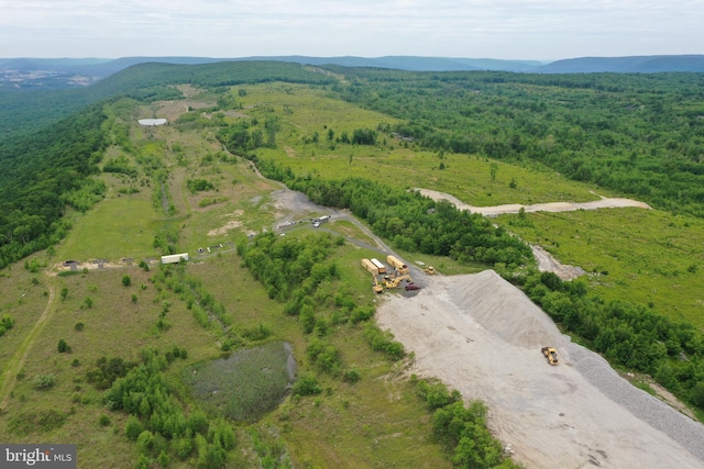 aerial view featuring a mountain view