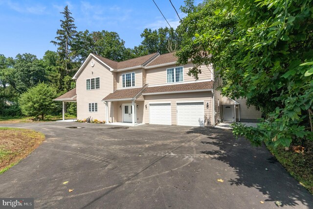 front facade featuring a garage