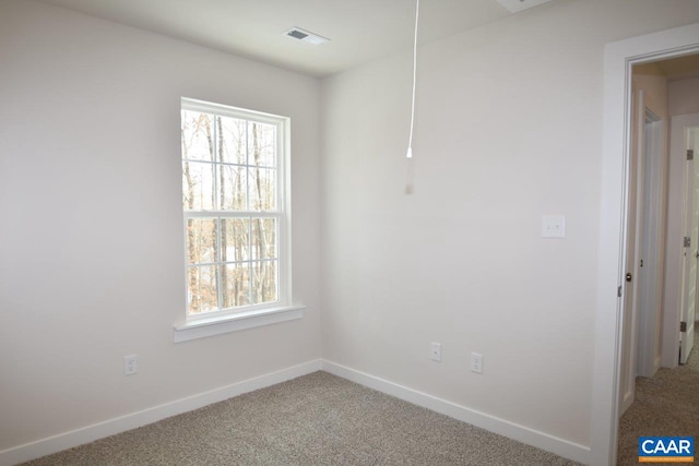 view of carpeted empty room