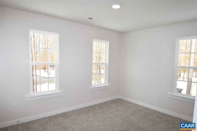 view of carpeted empty room