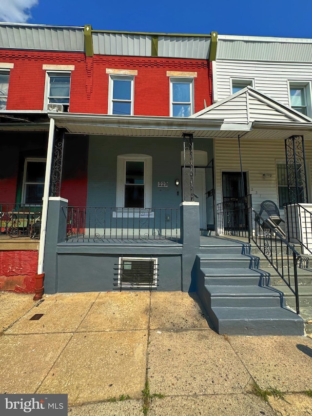 multi unit property with covered porch