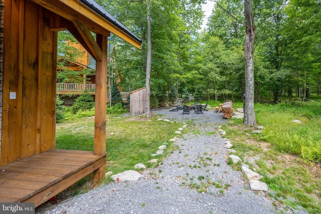 view of yard with a patio area