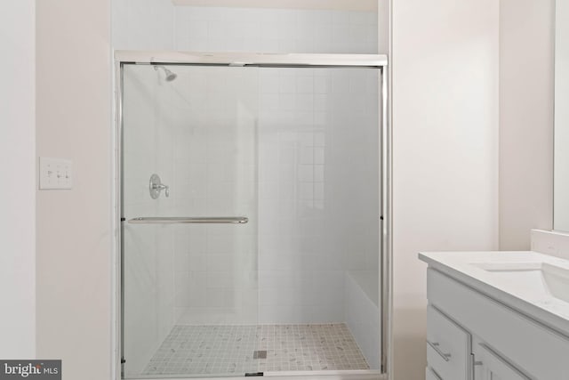 33828 Coldstream St Unit 80, Frankford, DE 19945 - full bathroom featuring a stall shower and vanity
