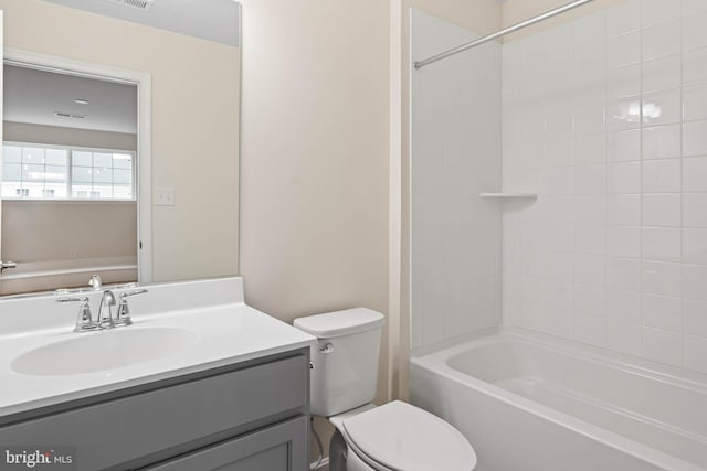 33828 Coldstream St Unit 80, Frankford, DE 19945 - bathroom featuring toilet, vanity, and shower / bath combination