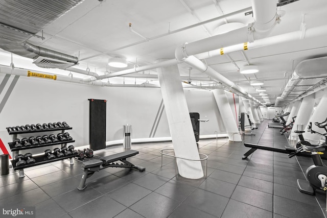 view of workout area