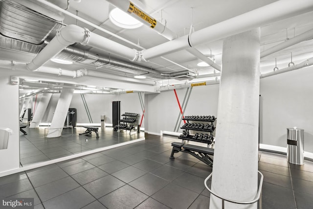 view of workout area