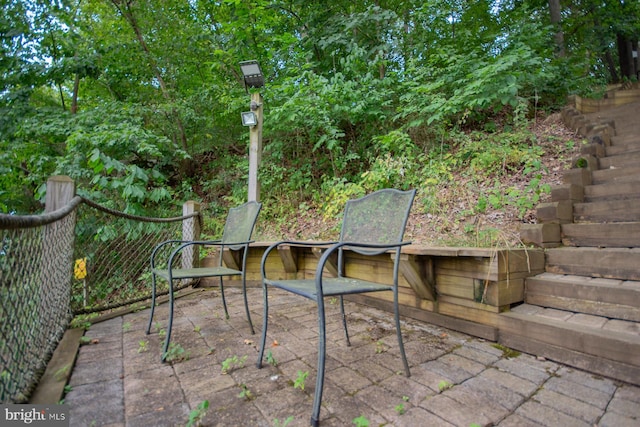 view of patio with fence