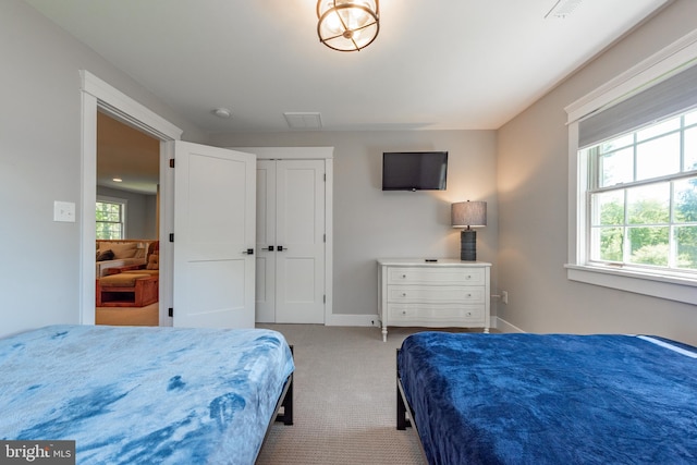 view of carpeted bedroom