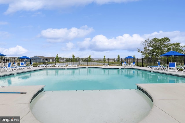 view of pool with a patio area