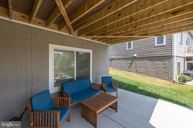 view of patio with outdoor lounge area