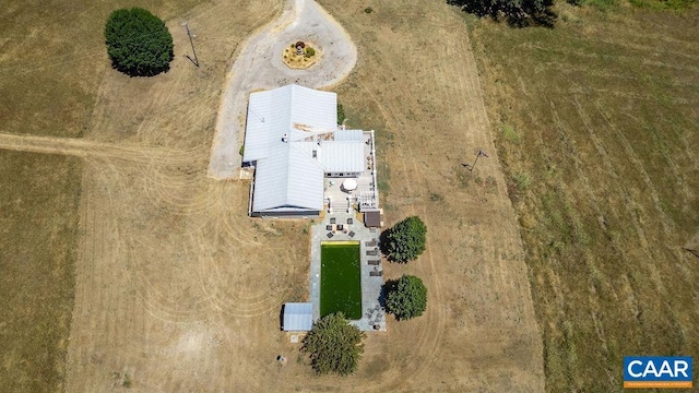 drone / aerial view featuring a rural view