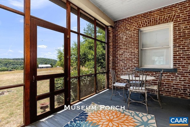 view of sunroom