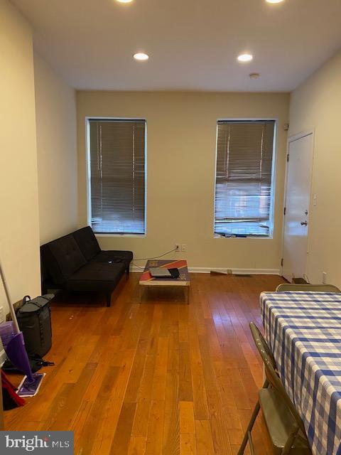 bedroom featuring hardwood / wood-style floors