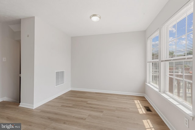 empty room featuring light hardwood / wood-style flooring