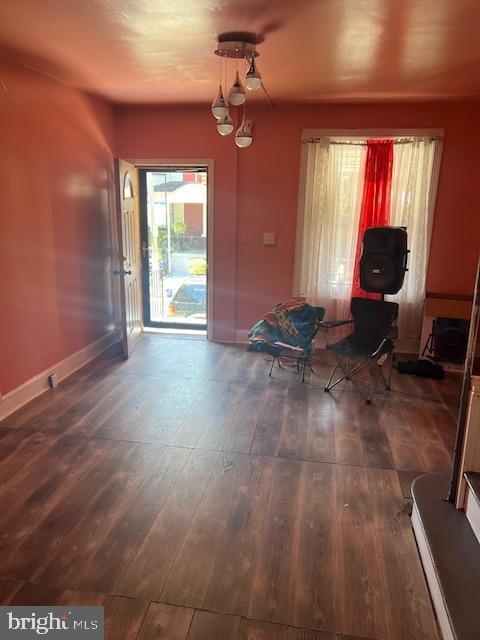 interior space featuring dark hardwood / wood-style flooring