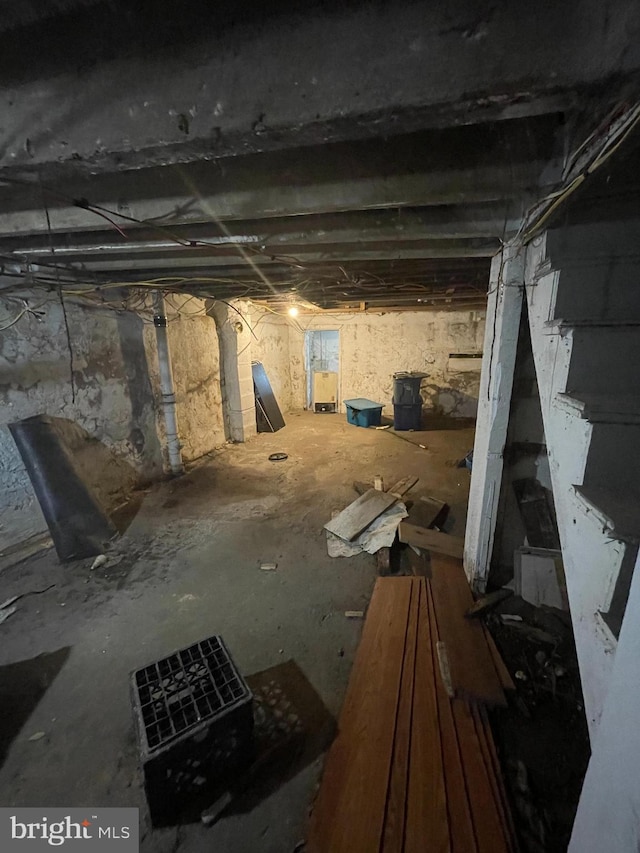 view of basement