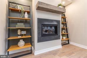 interior space with hardwood / wood-style flooring